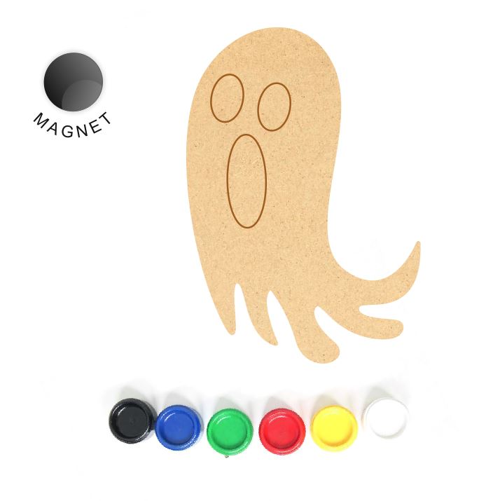 DIY MDF Fridge Magnet - Ghost