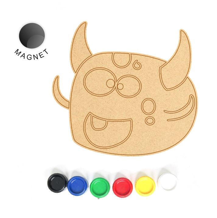 DIY MDF Fridge Magnet - Cute Monster 2