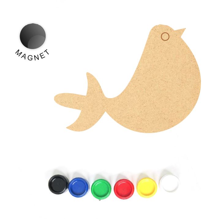 DIY MDF Fridge Magnet - Sparrow