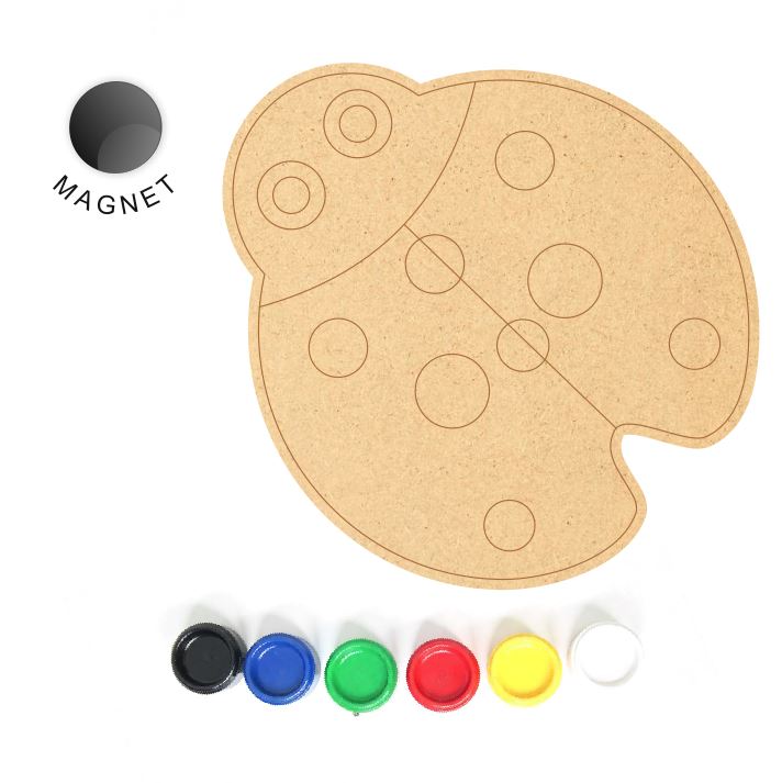 DIY MDF Fridge Magnet - Ladybug