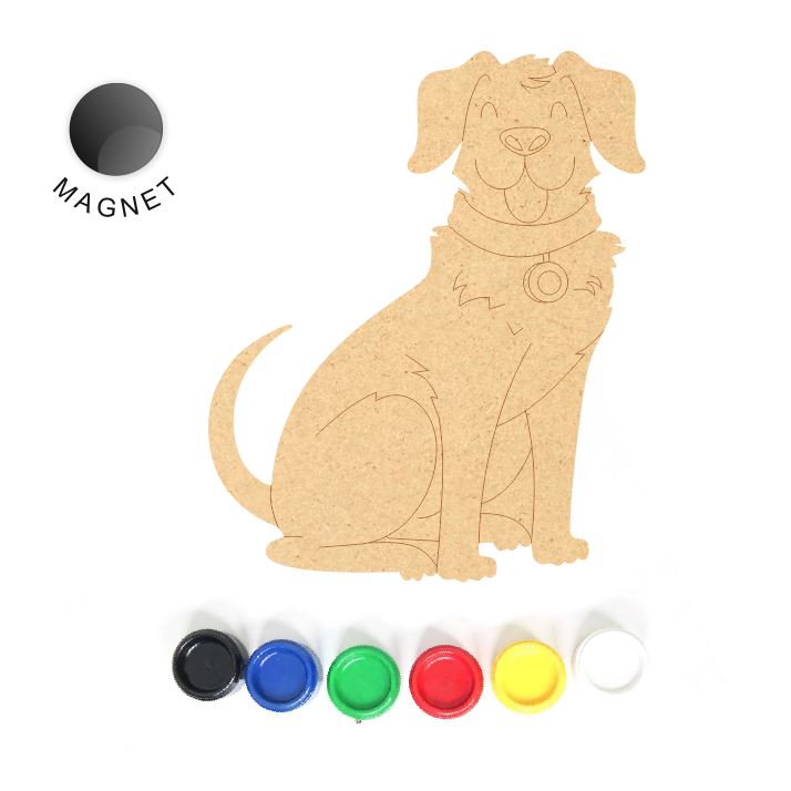 DIY MDF Fridge Magnet - Dog