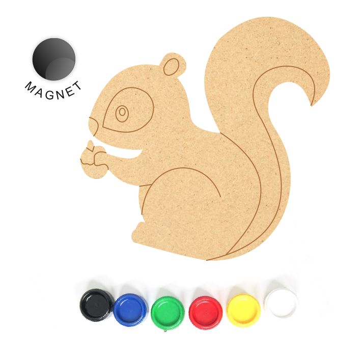 DIY MDF Fridge Magnet - Squirrel
