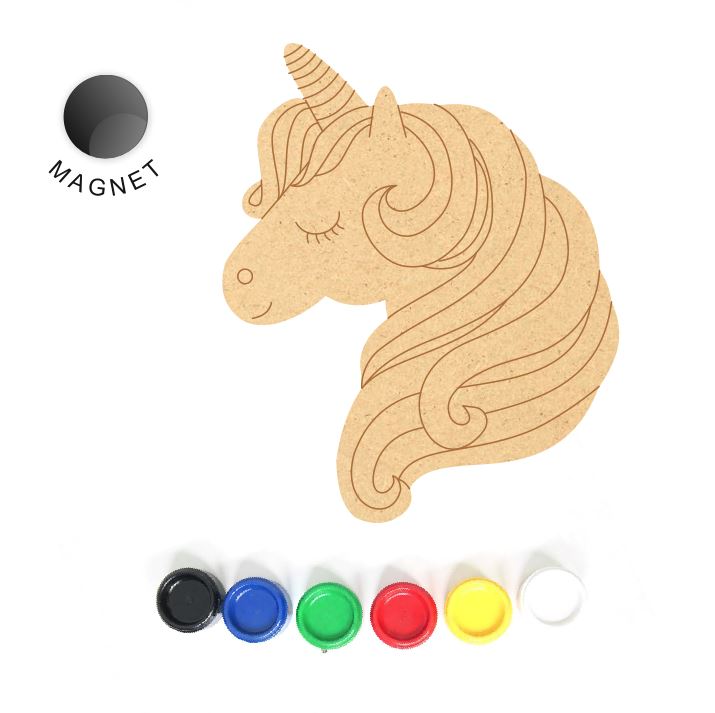 DIY MDF Fridge Magnet - Unicorn