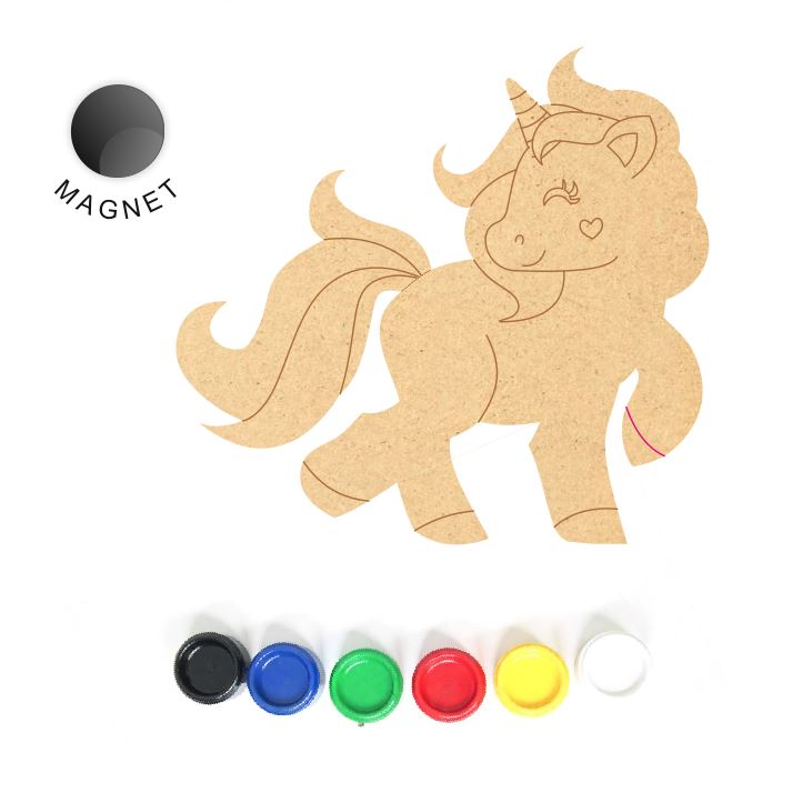 DIY MDF Fridge Magnet - Unicorn 2