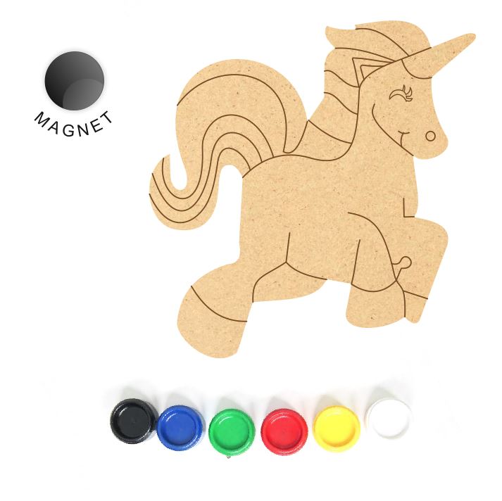 DIY MDF Fridge Magnet - Unicorn 3