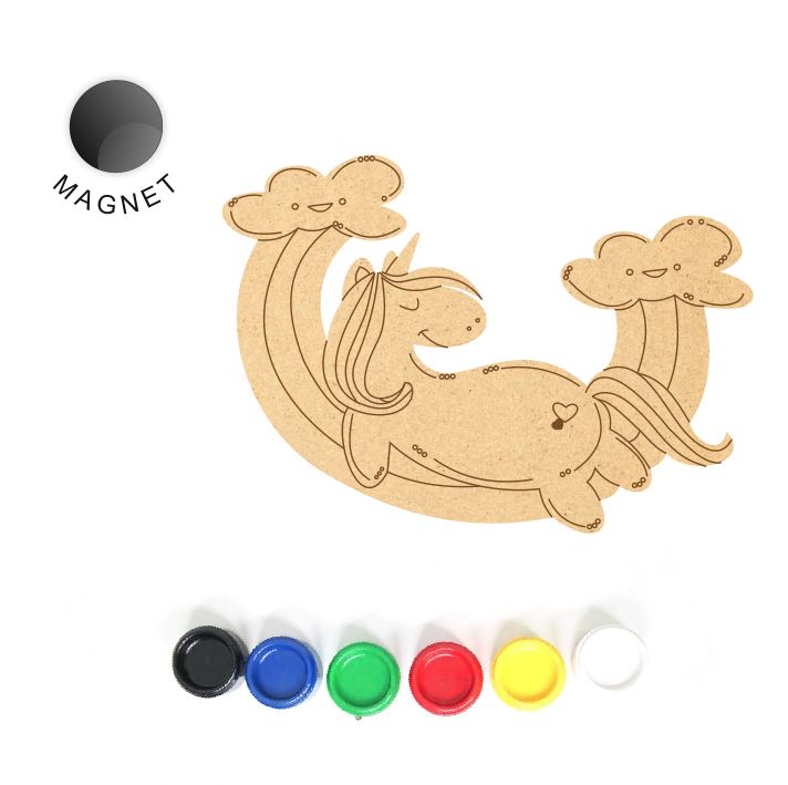 DIY MDF Fridge Magnet - Unicorn 4