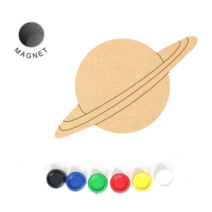 DIY MDF Fridge Magnet - Saturn