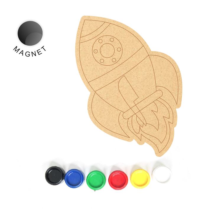 DIY MDF Fridge Magnet - Rocket 3