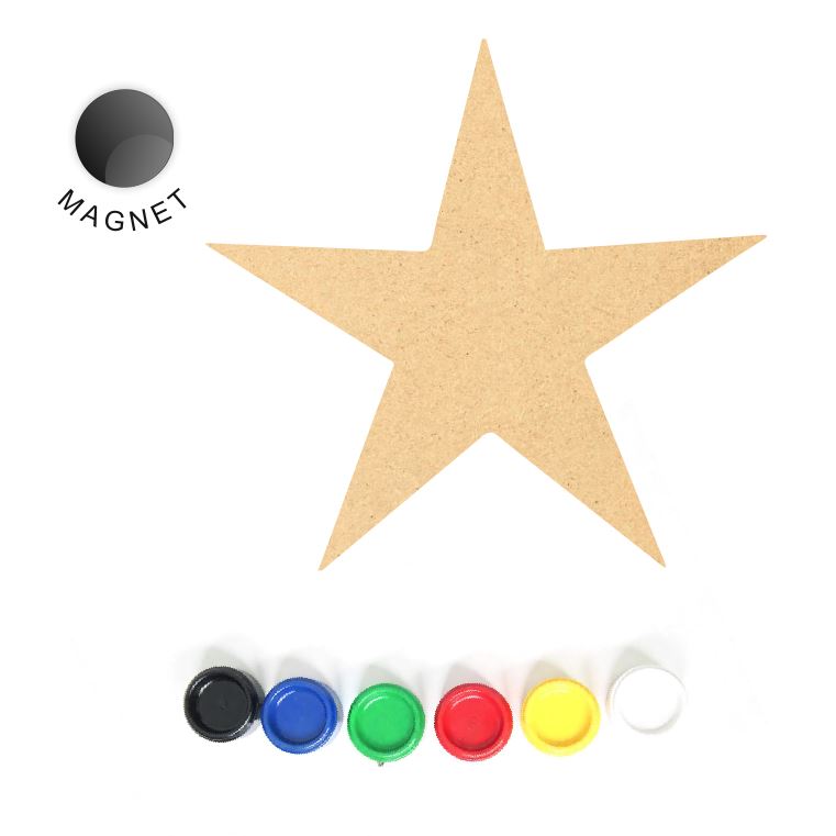 DIY MDF Fridge Magnet - Star