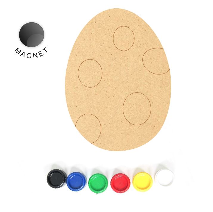 DIY MDF Fridge Magnet - Dino Egg