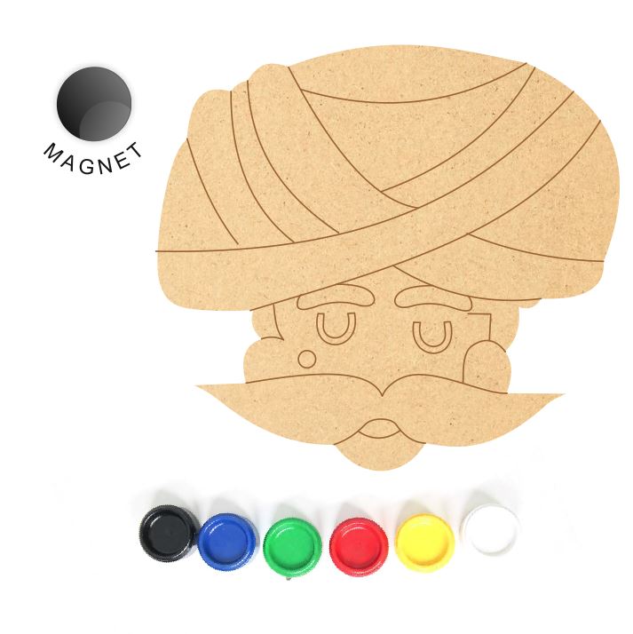 DIY MDF Fridge Magnet - Turban