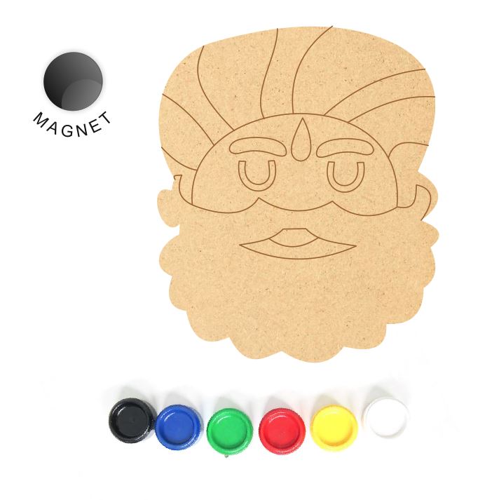 DIY MDF Fridge Magnet - Turban 5