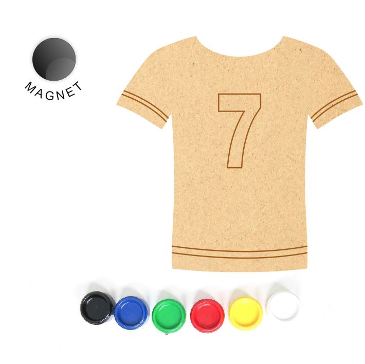 DIY MDF Fridge Magnet - Jersey No. 7
