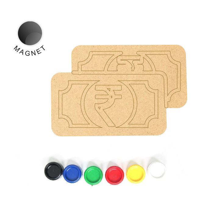 DIY MDF Fridge Magnet - Rupee Notes