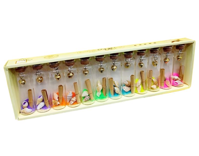 Message Glass Bottle Sea Shells
