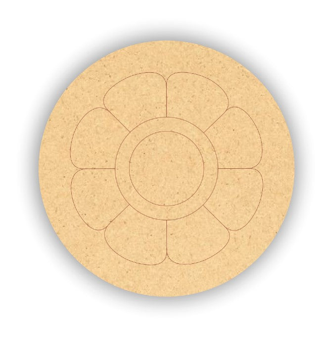 Pre Marked Mdf Mandala Art 27