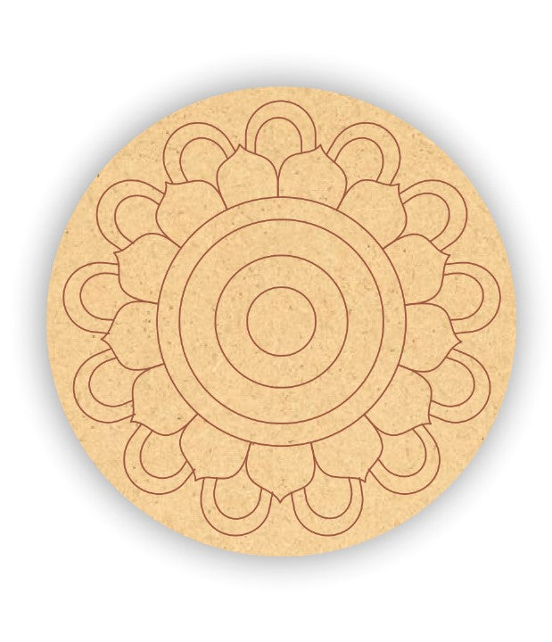 Pre Marked Mdf Mandala Art 29