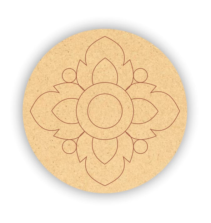 Pre Marked Mdf Mandala Art 31