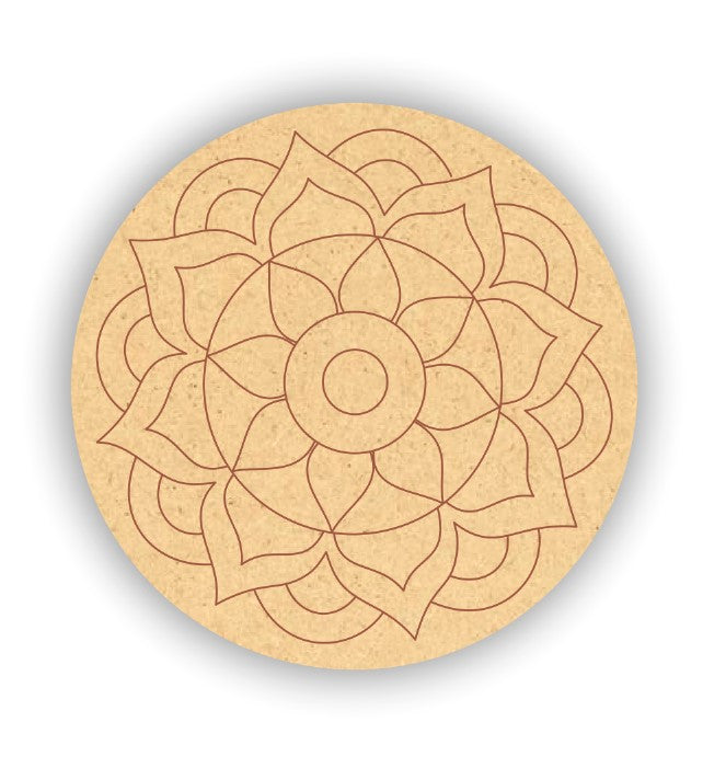 Pre Marked Mdf Mandala Art 33