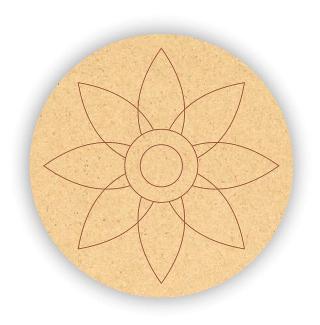 Pre Marked Mdf Mandala Art 36