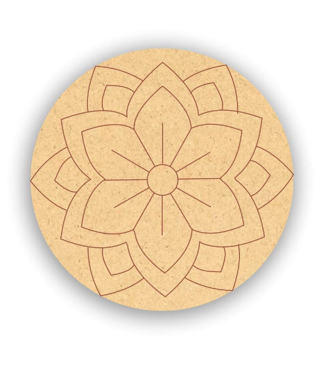 Pre Marked Mdf Mandala Art 37