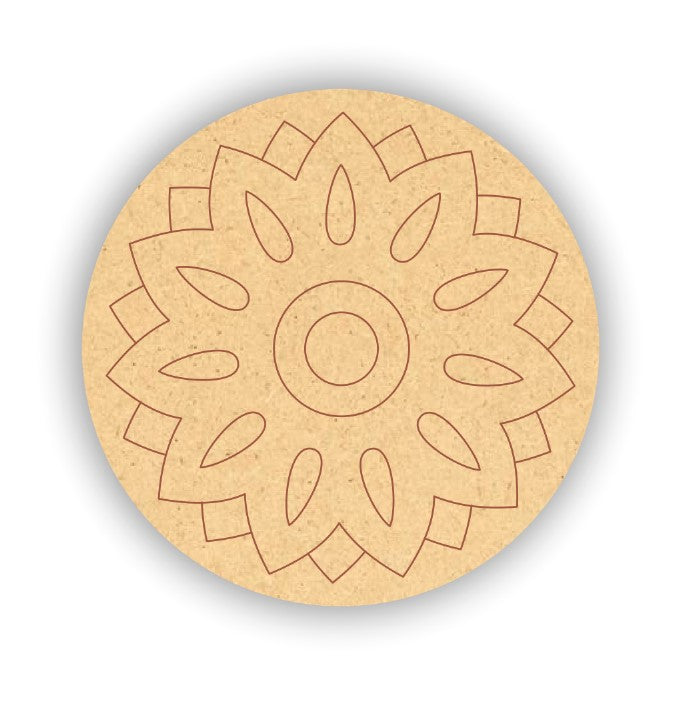 Pre Marked Mdf Mandala Art 38