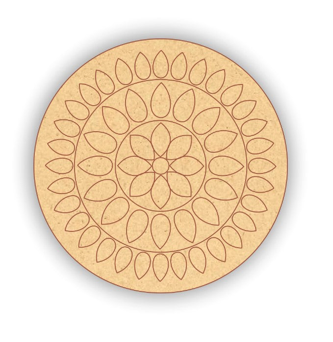 Pre Marked Mdf Mandala Art 39