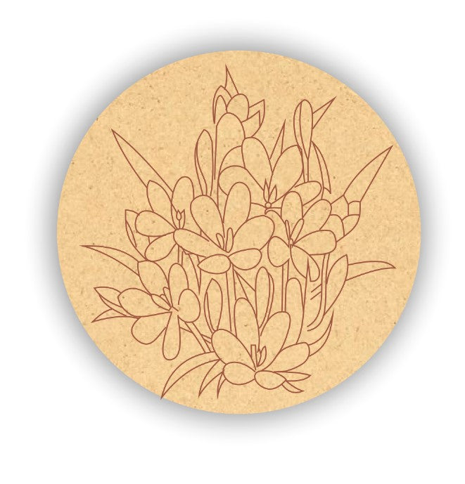 Pre Marked Mdf Floral Art