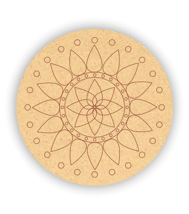 Pre Marked Mdf Mandala Art 43