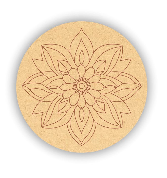 Pre Marked Mdf Mandala Art 44