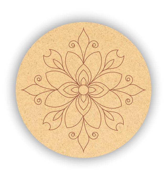 Pre Marked Mdf Mandala Art 45