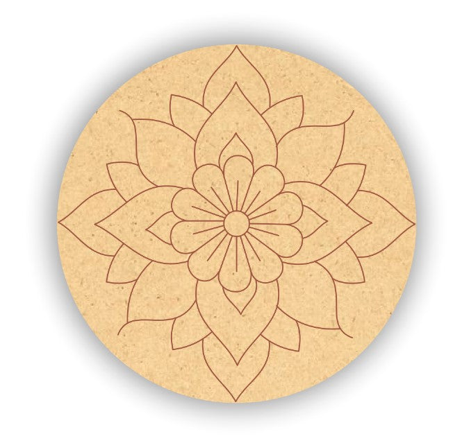 Pre Marked Mdf Mandala Art 47