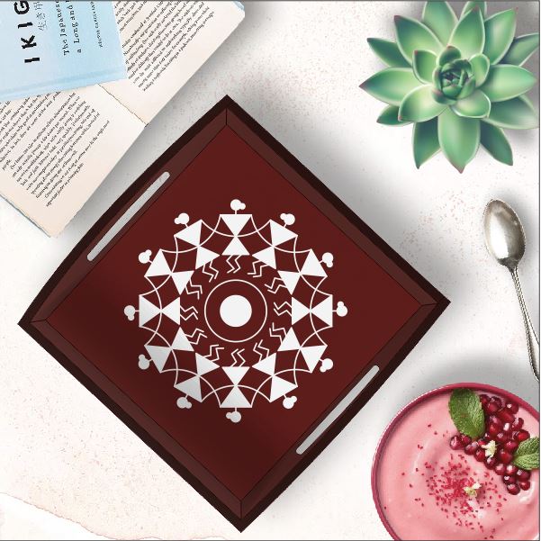 DIY MDF Tray - Warli Art