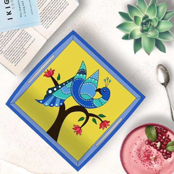DIY MDF Tray - Peacock