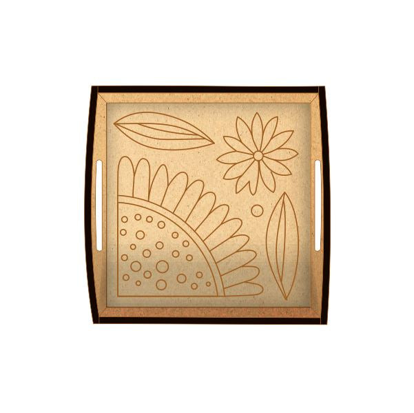 DIY MDF Tray - Flower 2