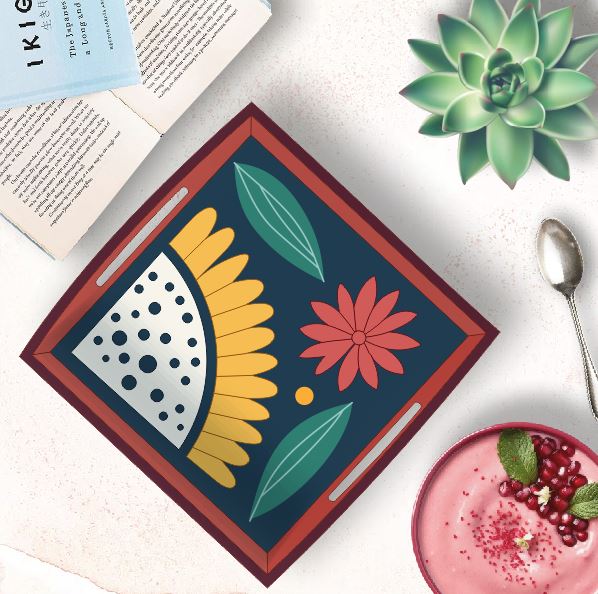 DIY MDF Tray - Flower 2