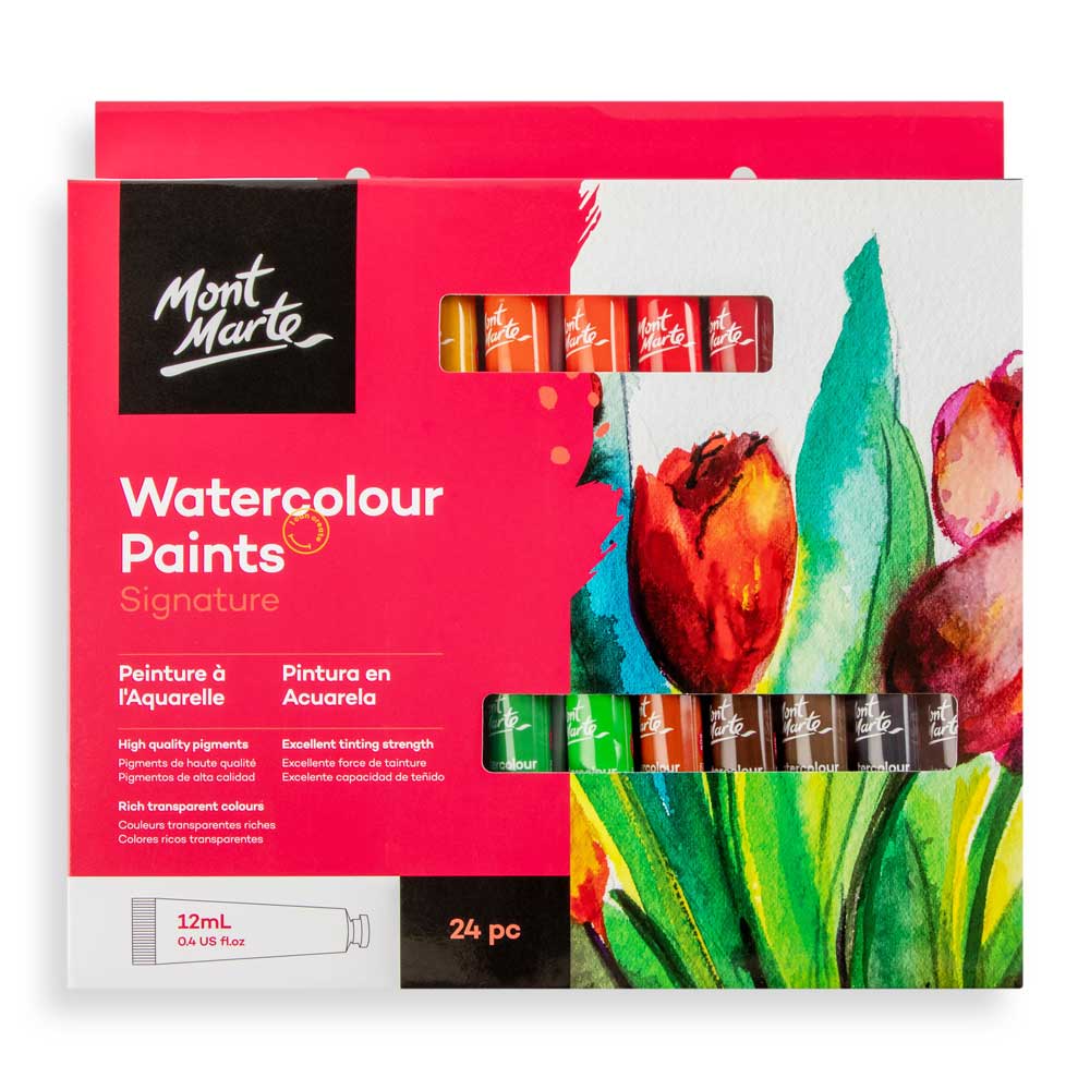 Mont Marte Watercolour Paints Signature 24pc x 12ml