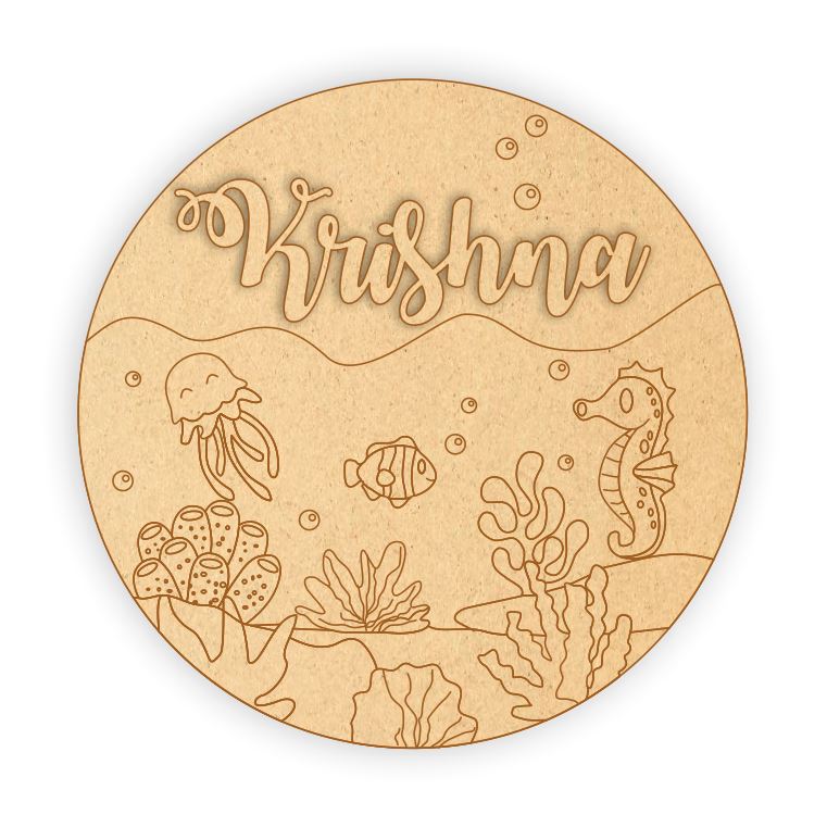 Kids Name Plate - Aqua 2