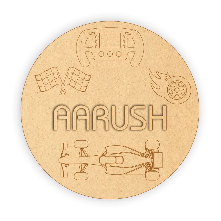 Kids Name Plate - Racer