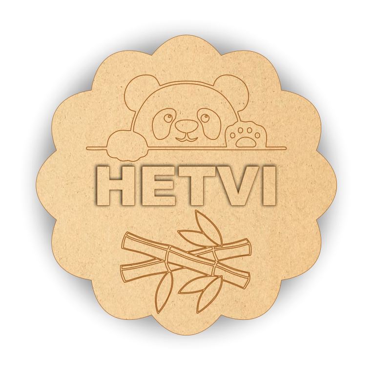 Kids Name Plate - Panda
