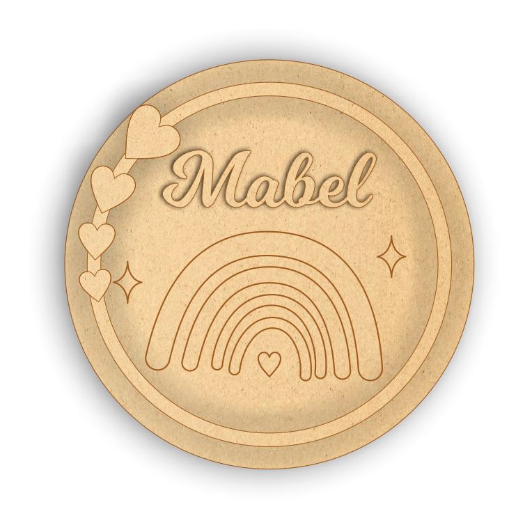 Kids Name Plate - Rainbow 2