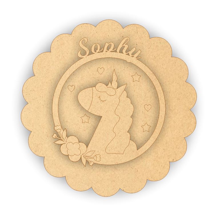 Kids Name Plate - Unicorn 2