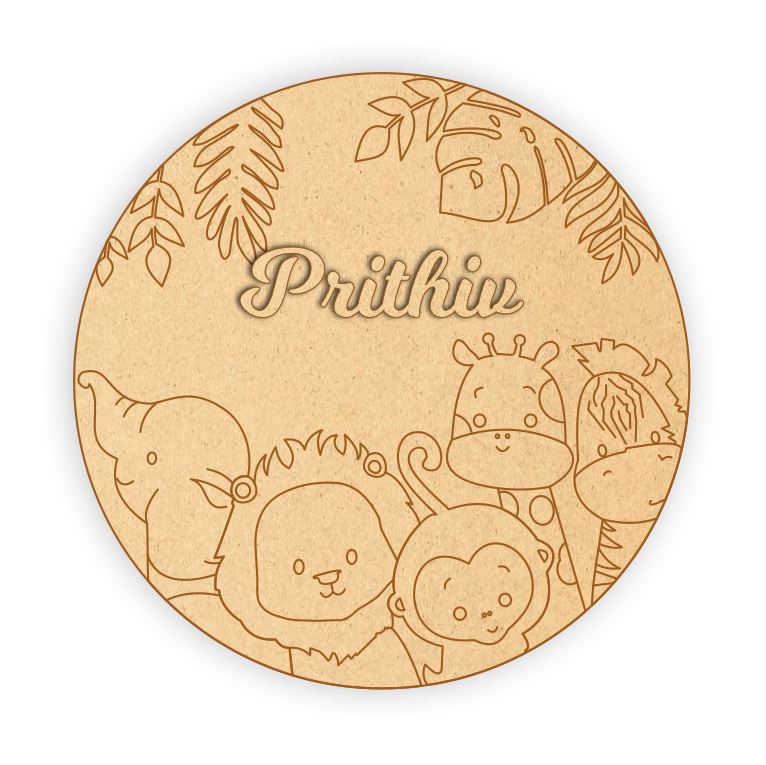 Kids Name Plate - Animals