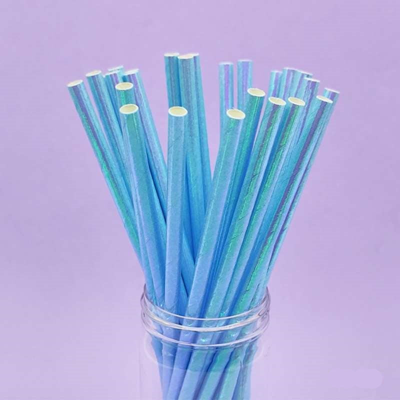 Paper Straw Foiled Pastel