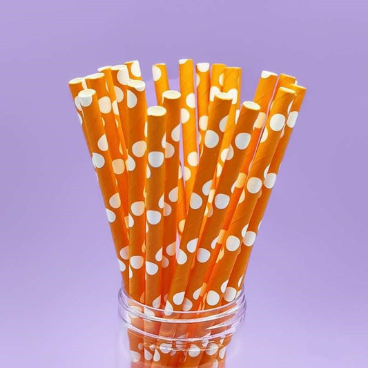 Paper Straw Plain Big Dots