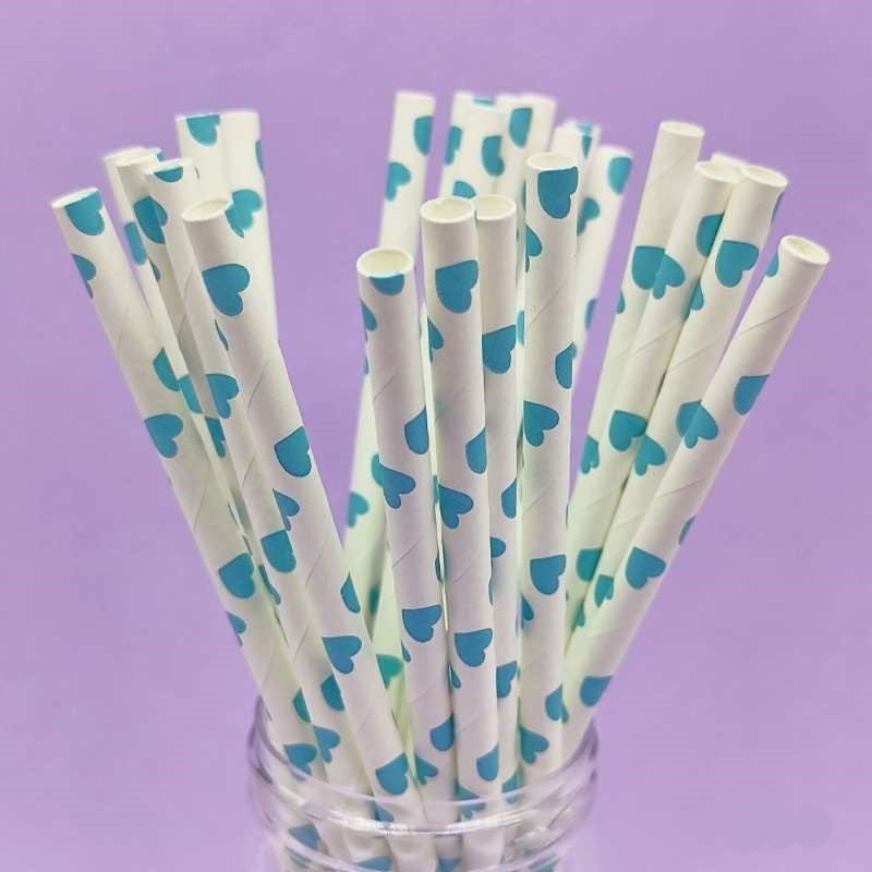 Paper Straw Plain Heart