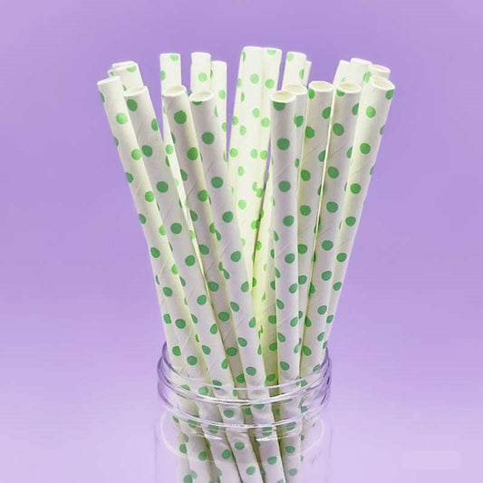 Paper Straw Plain Small Dots