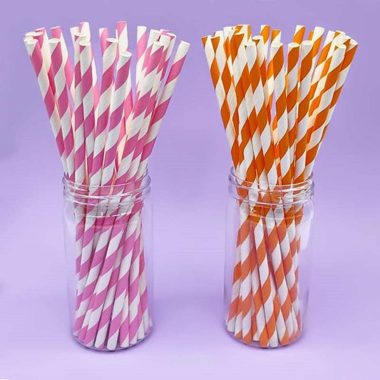 Paper Straw Plain Stripe