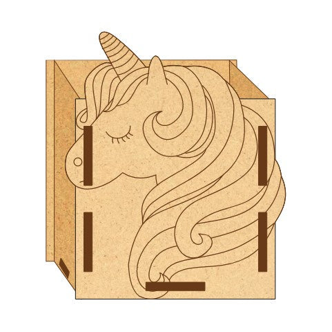 MDF Pen Stand Unicorn