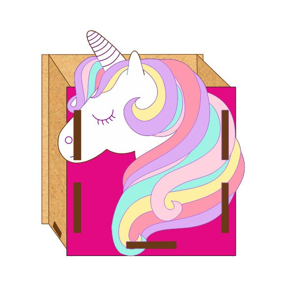 MDF Pen Stand Unicorn